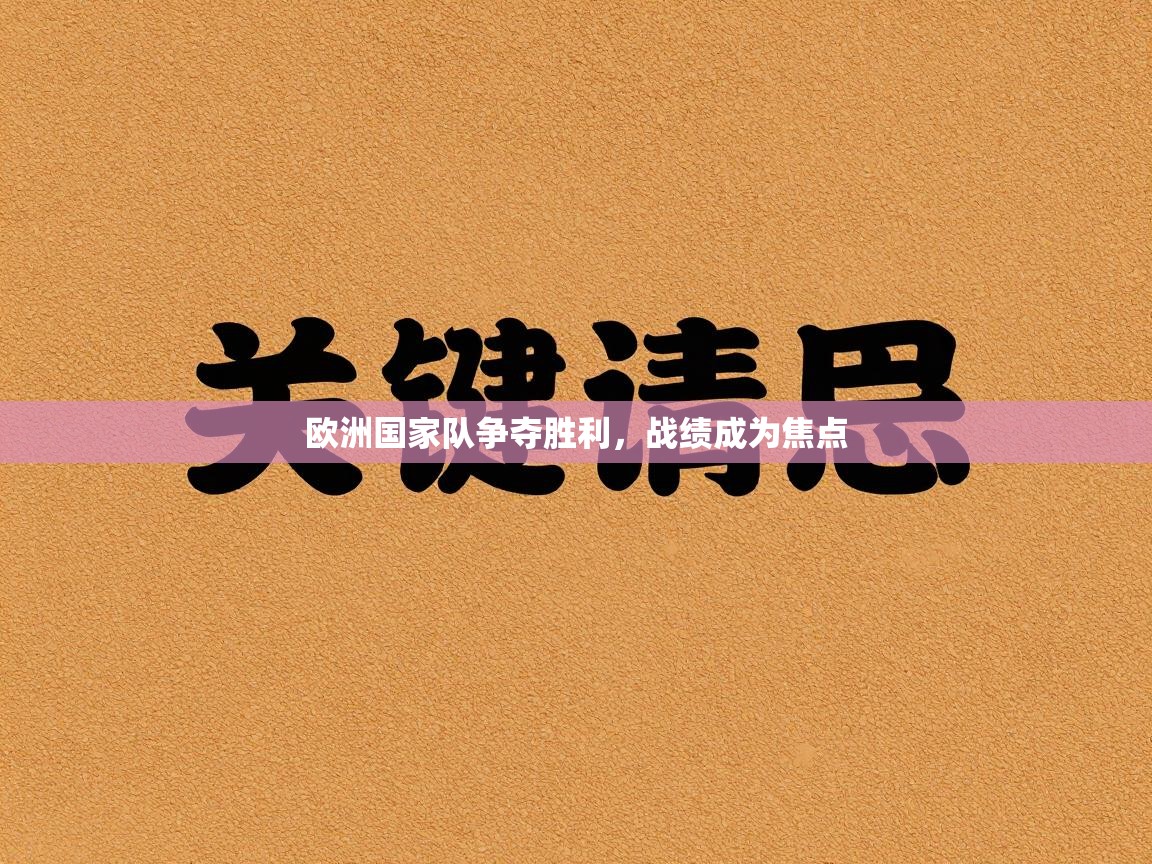 欧洲国家队争夺胜利，战绩成为焦点  第1张